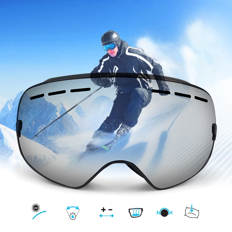 Onedoyee Professional Big Size Ski Goggles Men Women Double Lens UV400