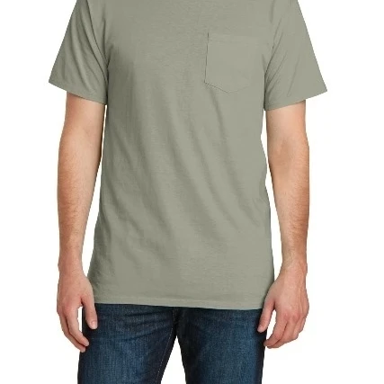 Port & Co PC099P Pigment-Dyed Pocket Tee Walnut - 3XL (1)