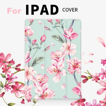 

Pink Flower Magnet Flip Cover For iPad Pro 9.7" 10.5 12.9 Air Air2 Mini 1 2 3 4 Tablet Case cover for New iPad 9.7 2017 2018