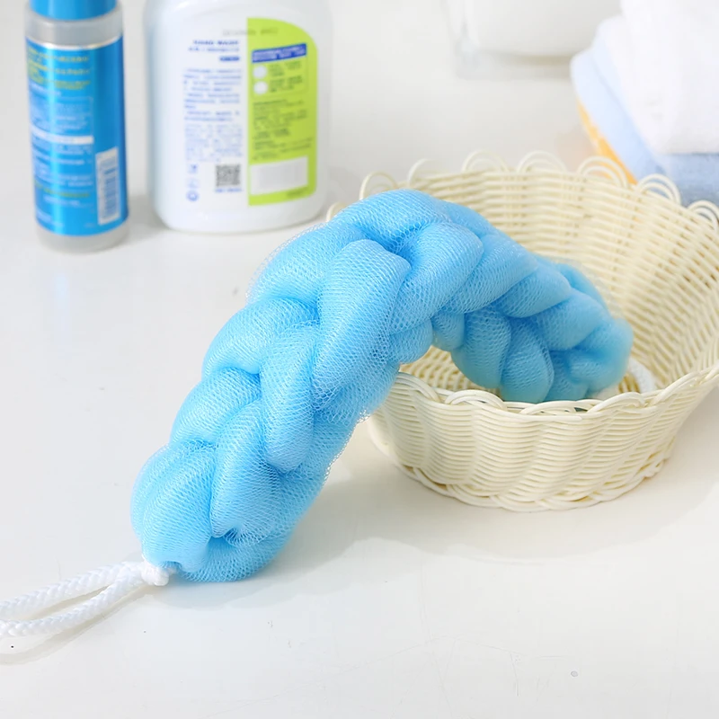 

BF040 Bath Ball Tubs Cool Belt Towel Scrubber Body Cleaning Mesh Shower Wash Sponge Bath Brush 30cm