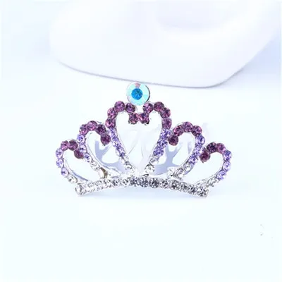 Малыш девушки Diademas Para Bebe корона платье для первого причастия, элегантный стильный браслет в виде полой позолоченой тиара корона принцессы вечерние Головные уборы украшения - Цвет: Бирюзовый