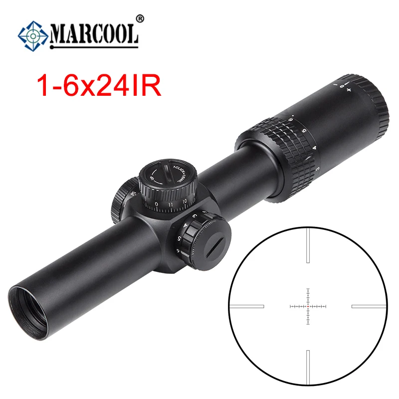 MARCOOL 1-6X24 IR короткий прицел с точечным охотничьим прицелом Для Airgun Air Aifle Scope