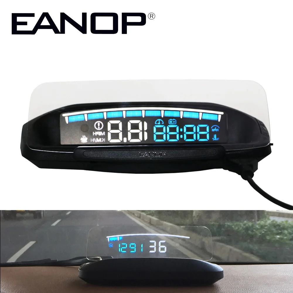 EANOP зеркало HUD M40 hud Дисплей автомобильный проектор скорости OBD2 цифровой автомобильный измеритель скорости Proyector Coche расход топлива