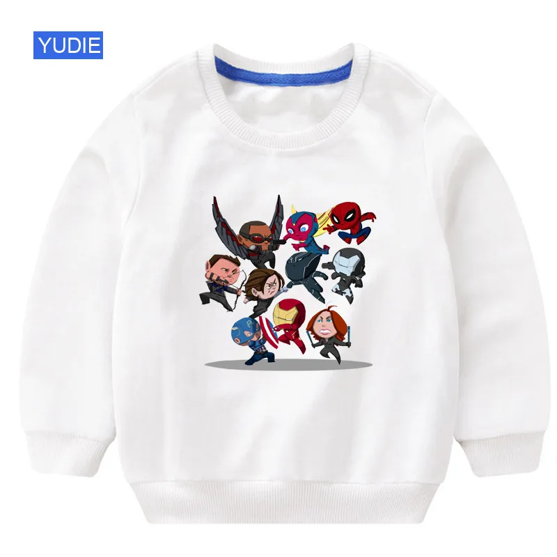 

Boys Sweatshirts Avengers Marvel Superhero Iron Man Thor Hulk Captain America Spiderman Printing Long-sleeved Leisure Sweatshirt