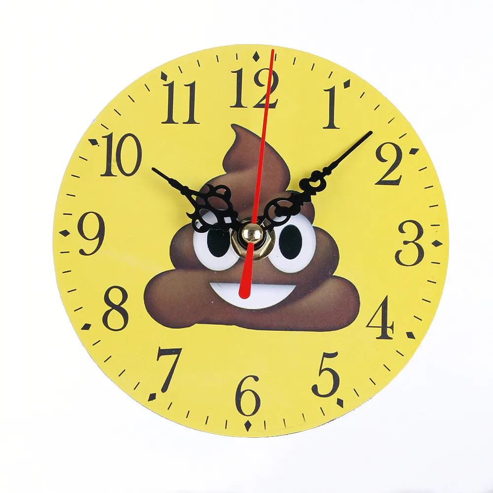 

2018 New Creative Clock Silent Sweep Emoji Emoticon Bell Desk Creative Digital Clock Home decoration #30