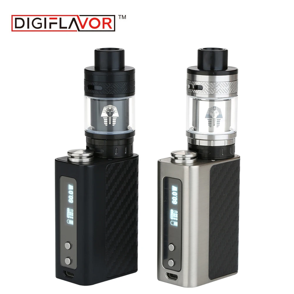 Оригинальный digiflavor Фараона DF VAPE комплект W/60 Вт поле mod 1700 мАч Батарея и Фараона RTA 4.6 мл танк распылителя может быть расширена до 8 мл