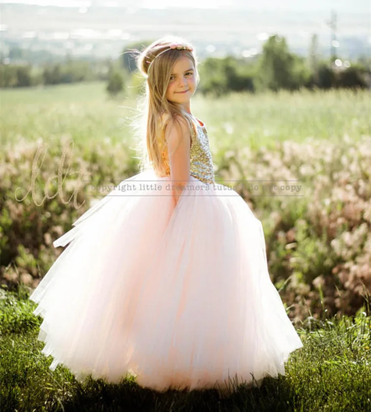 Расшитое блестками платье с цветочным узором для девочек на свадьбу; Цвет фиолетовый; детское праздничное платье из тюля с блестками для девочек; одежда для маленьких девочек на день рождения