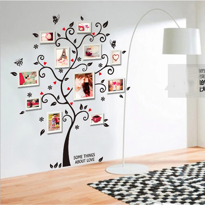 Фоторамка из ПВХ Happy tree креативные настенные наклейки с бабочками для украшения