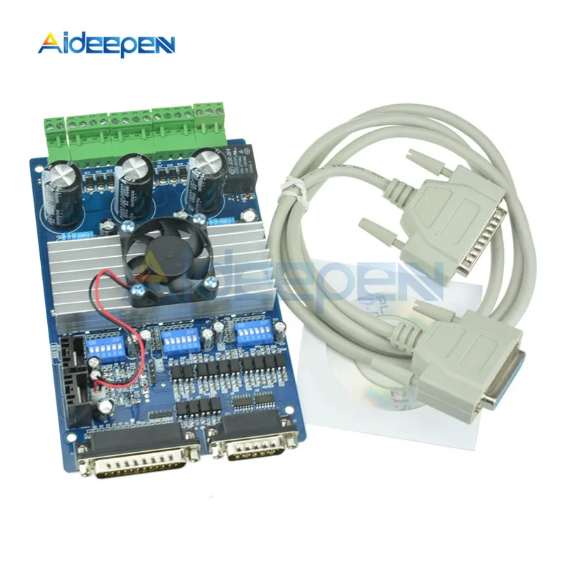 

3 Axis TB6560 Stepper Motor Driver Controller Board DC 12-36V 3A CNC DC Motor Drive With Fan For Unipolar Bipolar Stepper Motor