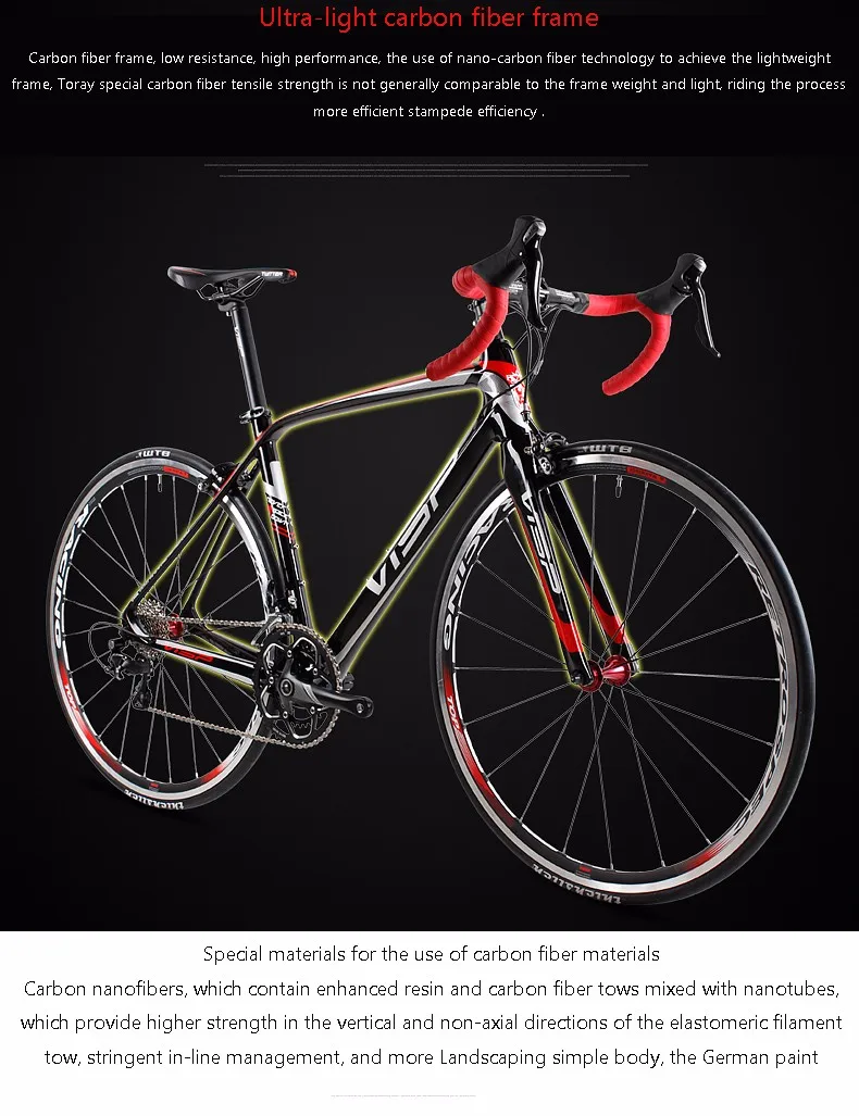 Top Free shippng carbon fiber road bike Shiman0 22-speed ultra-light speed bike men and women racing 4