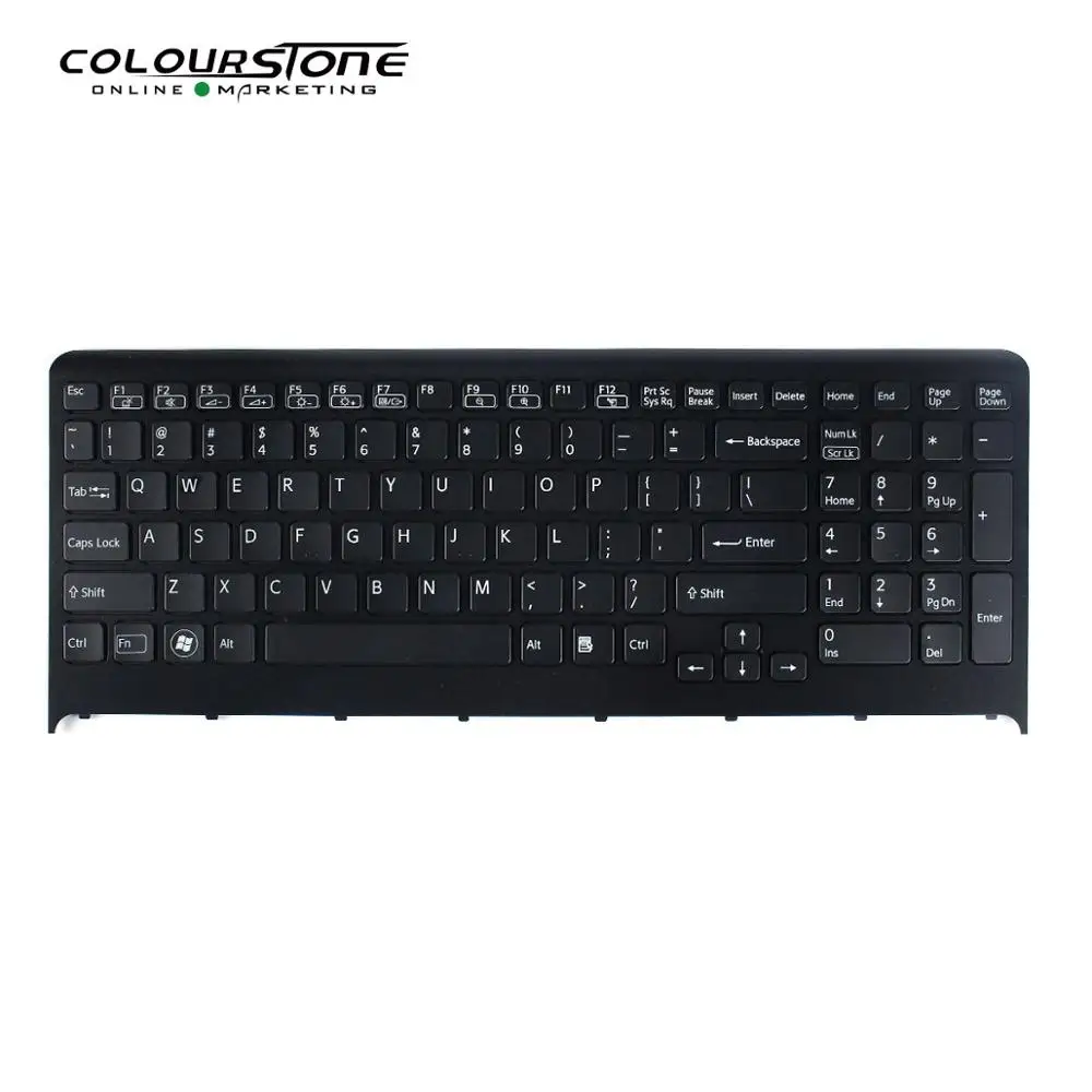 Черная раскладка клавиатуры для ноутбука SONY VAIO VPC F2 серия F21 F22 F23 с подсветкой и