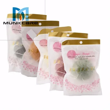 

5pcs/lot 100% natural Konjac Sponge Skin Whiten blackhead remover cosmetic puff facial cleansing sponge puff Skin Care tools