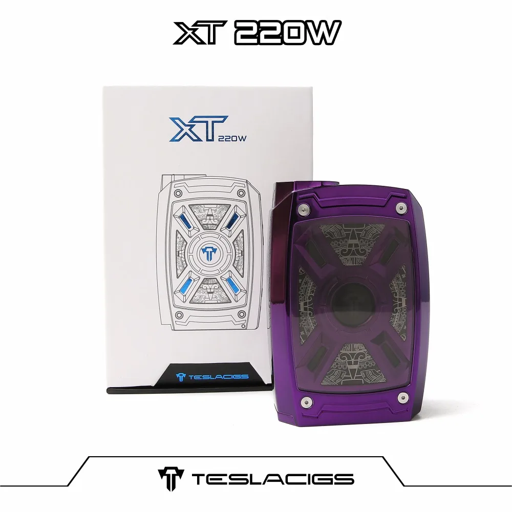 Оригинальный Teslacigs Tesla XT Mod Box Vape 220 Вт поддержка RDA/RTA/RDTA танк электронные сигареты