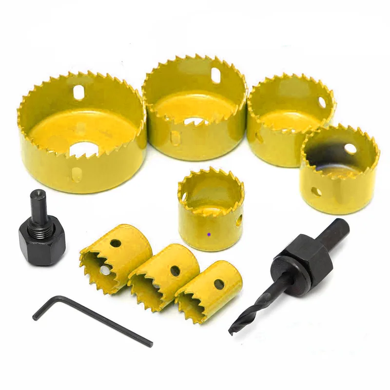 11Pcs/Set Carbon Steel Hole Saws Drill Wood/Sheet/Metal Cutting Tool
