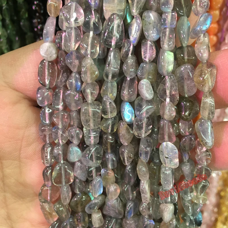 

Free Shipping 6-8mm Irregular Blue Labradorite Loose Beads Natural Shaped Stone Beads For Jewelry Making 15''