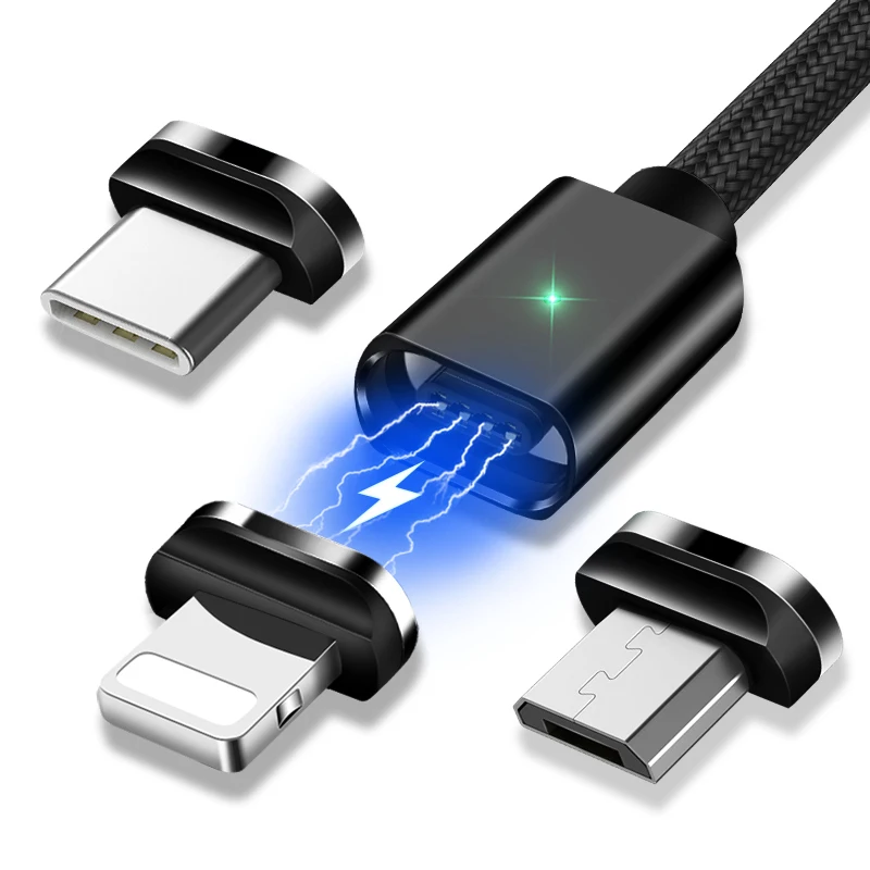 Essager магнитная головка квадратный слот для карт USB Порт Магнитный адаптер зарядное устройство для IPhone IOS Android type C USB кабель