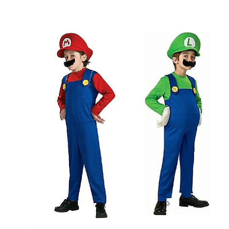 Big Discount Halloween Costumes Funny Super Mario Luigi Brother Costume