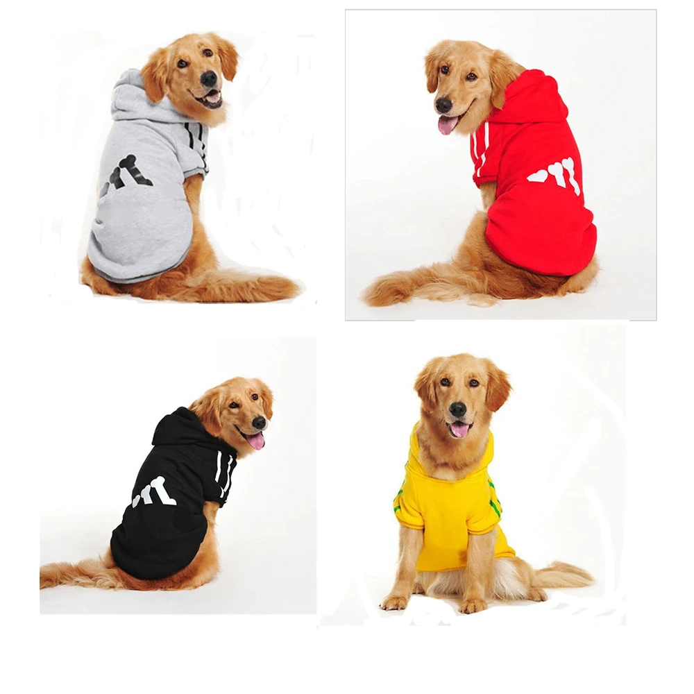 Plus Size Autumn Winter Large Dog Clothes Warm Cotton Hoodie Sportswear