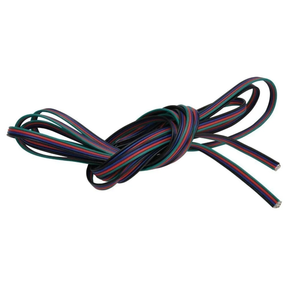 

BSOD 4 Pins LED RGB Extension Flat Cable Wire Cord for 5050/3528 LED RGB Light Strip and RGB Modules etc