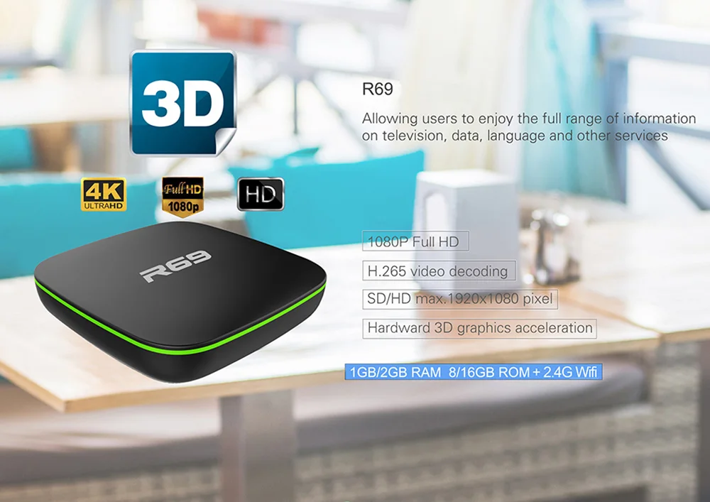 20 шт./лот R69 Android 7,1 tv Box Allwinner H3 четырехъядерный 1G/8G 2G/16G 2,4G WiFi 100M HD Смарт медиаплеер R69 телеприставка