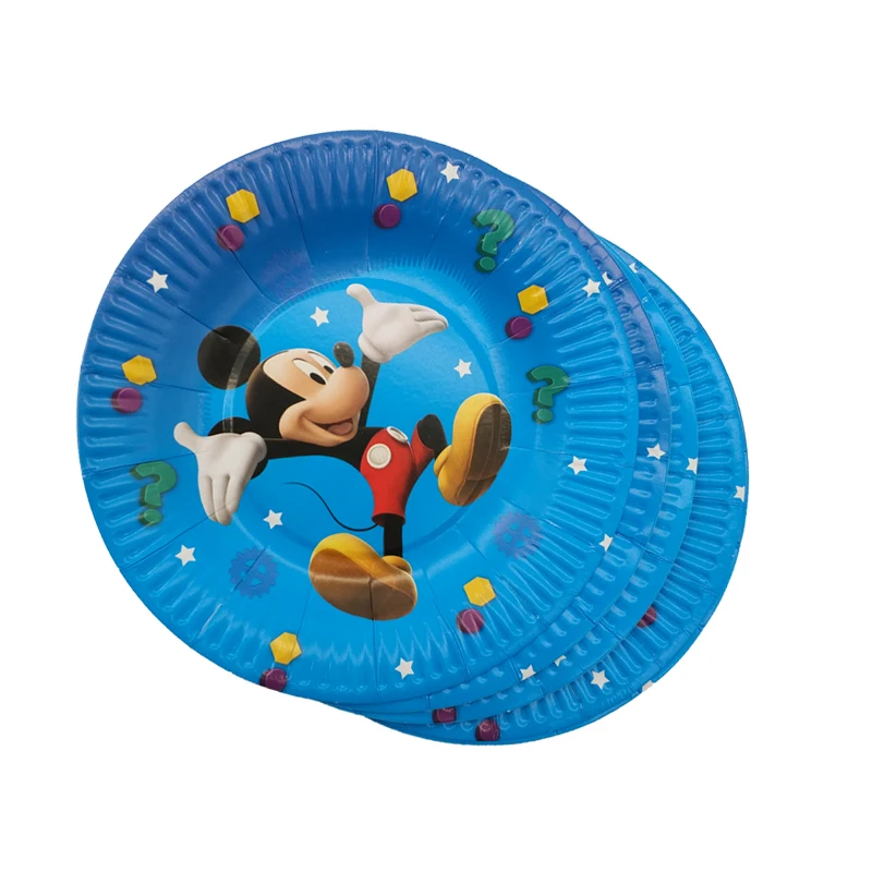 30 шт. тема Микки вечерние включает в себя тарелку, флаг, чашка для детей день рождения украшения вечерние друзья