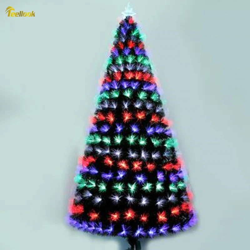 

Teellook 1.2m/2.4m encryption green four-color light fiber head Christmas tree belt led luminous lantern Christmas