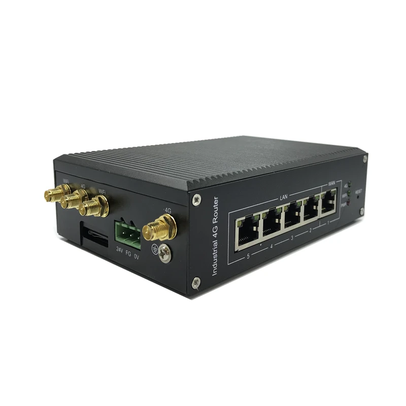  high speed 27dBm 300M industrial DIN rail 4g ltewireless router support openwrt ODM/OEM serial RS/4