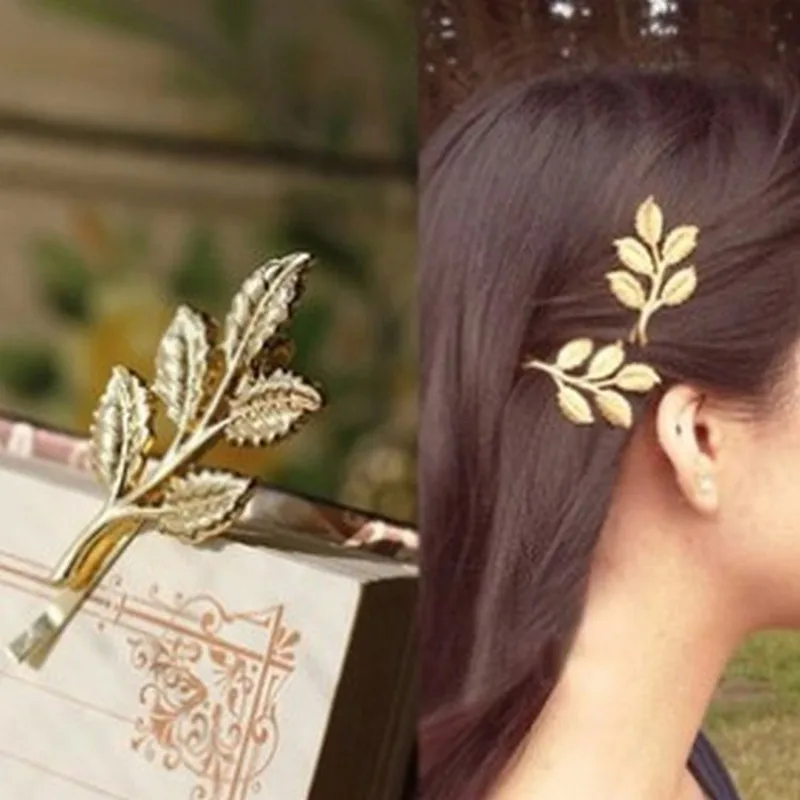 

2018 Hot Women Leaf Hair Comb Metal Lady Headband Hair Ornaments Bridal Leaf Headdress Bijoux Wholesale