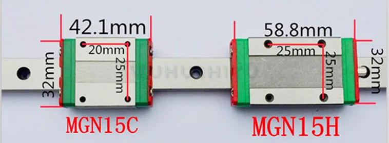 MGN15H линейный подшипник ползуна для MGN15 линейной направляющей для ЧПУ хуг или MGN15C