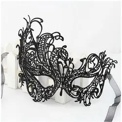 1 шт Черная Сексуальная кружевная маска Для женщин вечерние маска для костюм для маскарада, карнавала Венецианская маска Halloween, подарок для