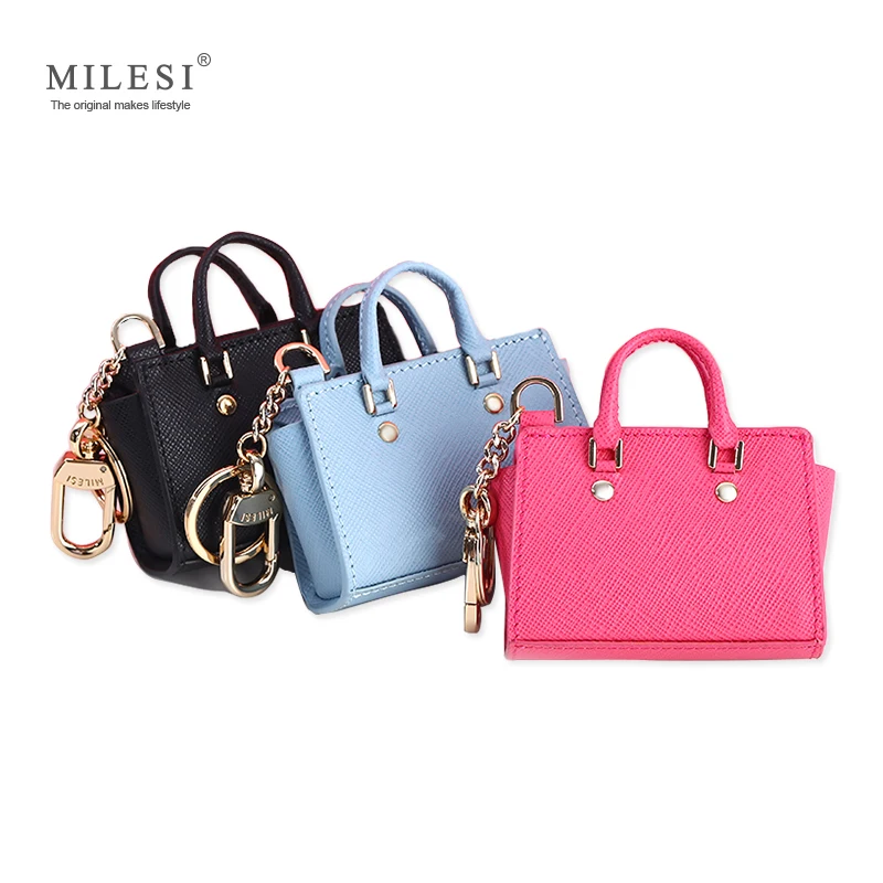 Milesi Women's Good Taste Mini Wings Bags Keychain for Handbags Change Purse Cute Miniature Handbag for Smart Doll MP372