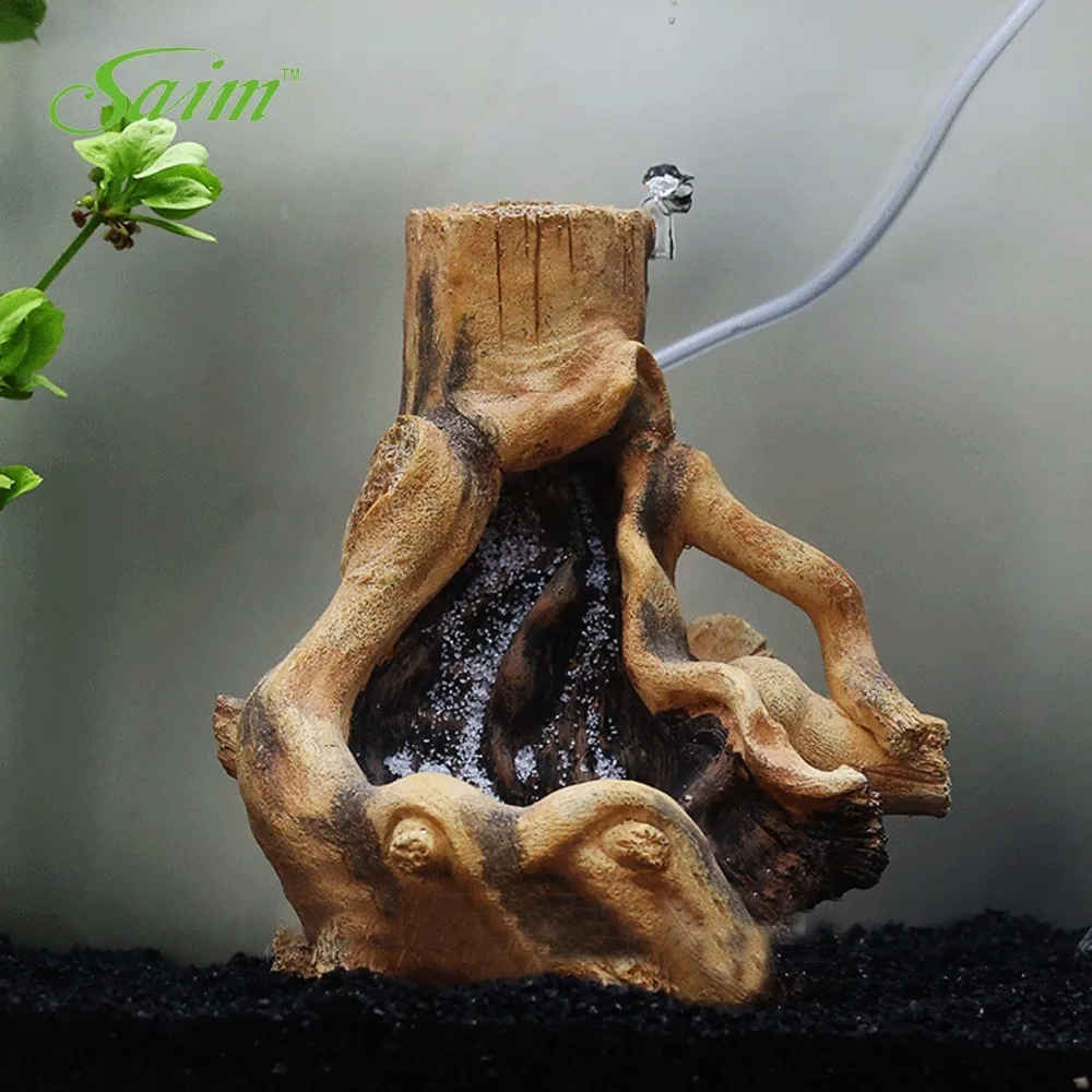 7,5 "Saim pryskyřice Stylový Driftwood Aquarium Fish Tank Tree Root dekorace Quick Sand Krajina Ornament Aquarium dekorace