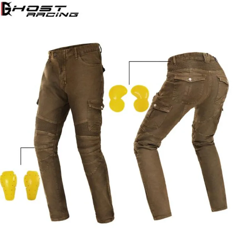 

GHOST RACING Motorcycle Riding Jeans Motorcycle Motocross Moto Pants Jeans Motorbike Jeans Trousers for Men Moto Pants