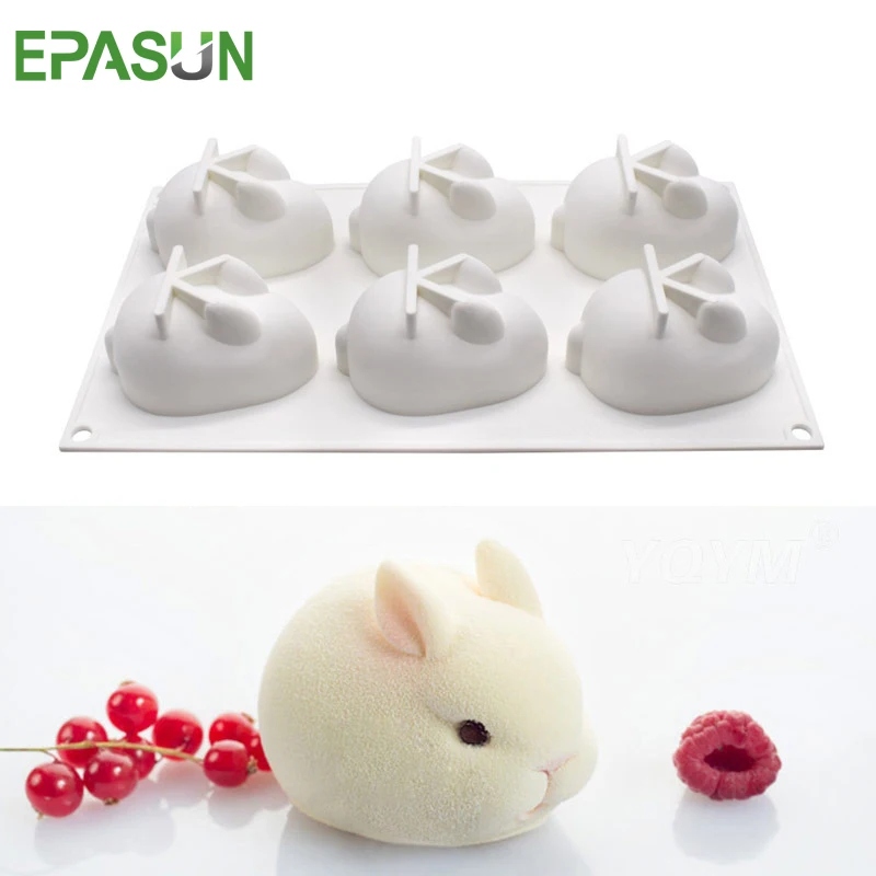 

EPASUN 3D Silicone Cake Mold Rabbit Silicon Mold Mousse Form Animal Cake Pan Bread Dessert Mould Pan Decorating Baking Tools