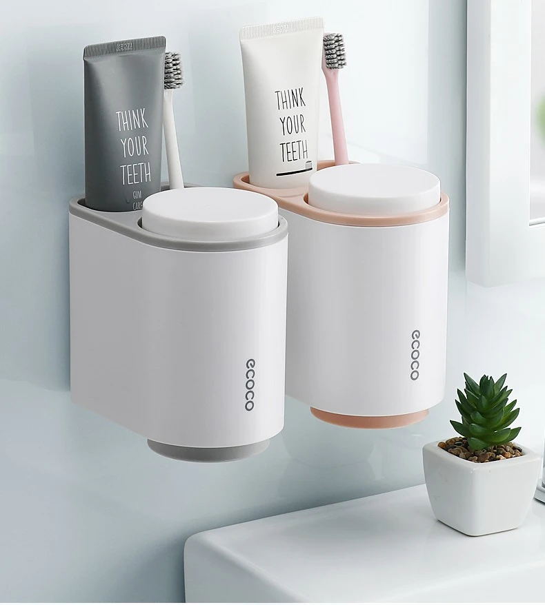 Магнитный креативный держатель для зубной щетки простая пара прочные аксессуары для ванной комнаты удобные компактные аксессуары для ванной комнаты