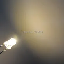 100 шт 3 мм Ультра яркий светодиодный, светодиодный лампы, с плоским верхом теплое белое освещение, резисторы 3 мм светло-светодиод 3 мм Большой/широкоугольный теплый белый