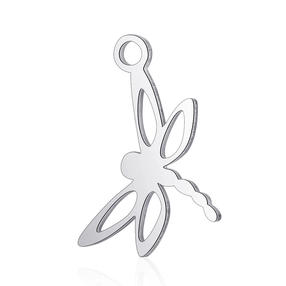 

10pcs Real Stainless Steel Dragonfly Charms Dragonfly Pendant Charms for Handmade Fashion DIY Jewelry Making Findings