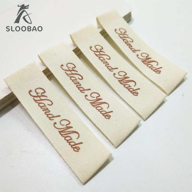 100 pcs crafting fabric tags sewing labels for handmade items