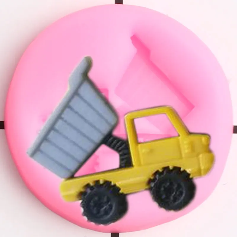 

Dump Truck Silicone Molds Car Cupcake Topper Fondant Mold DIY Boy Birthday Cake Decorating Tools Candy Chocolate Gumpaste Moulds