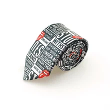 Новое поступление, модная новинка, забавные мужские Узкие галстуки с принтом «Рот язык и буквы», подходящие к футболке