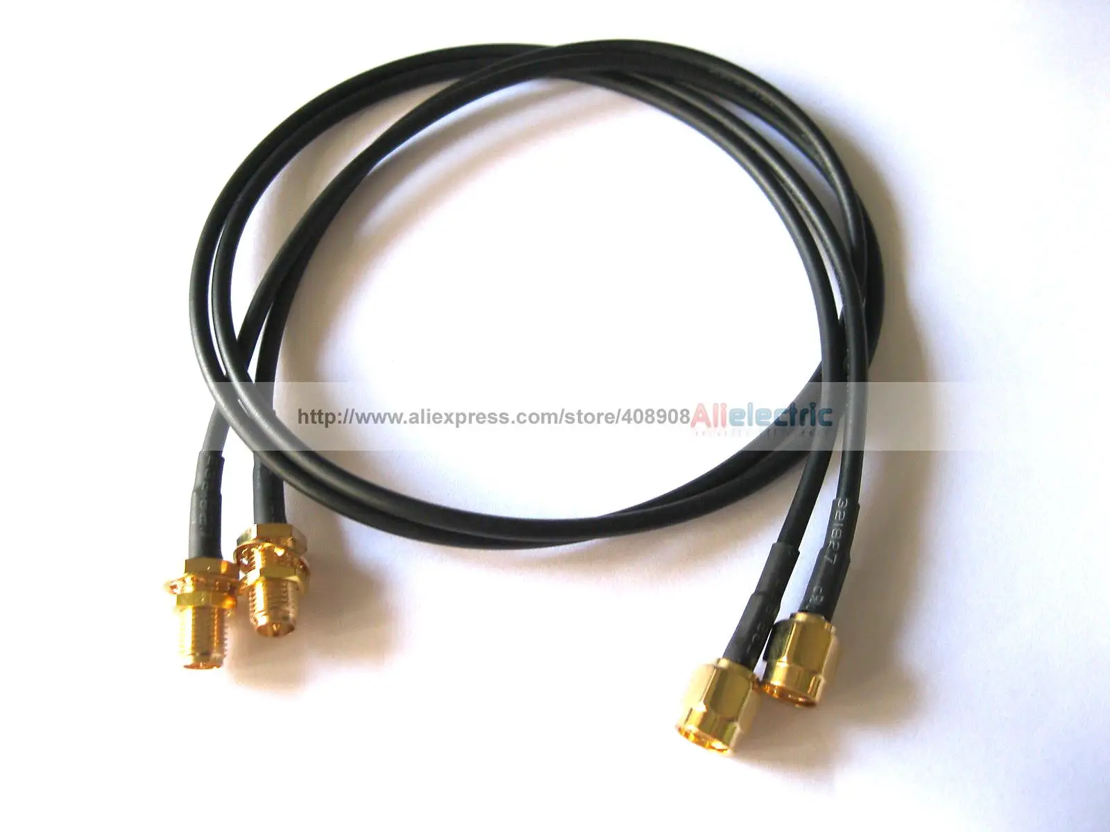 

10 Pcs/lot 50cm Antenna RP SMA Coaxial Cable for WiFi Router Black