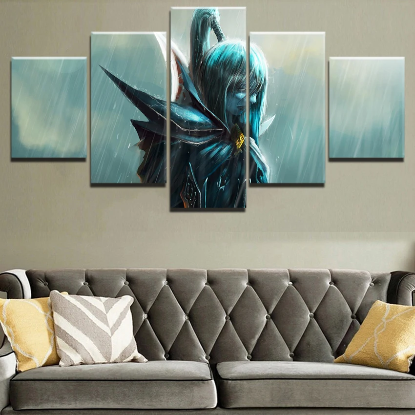 HD Print Canvas Printed DOTA 2 Game 5 Pieces Modern Decorative Home Print Poster Canvas Painting Wa