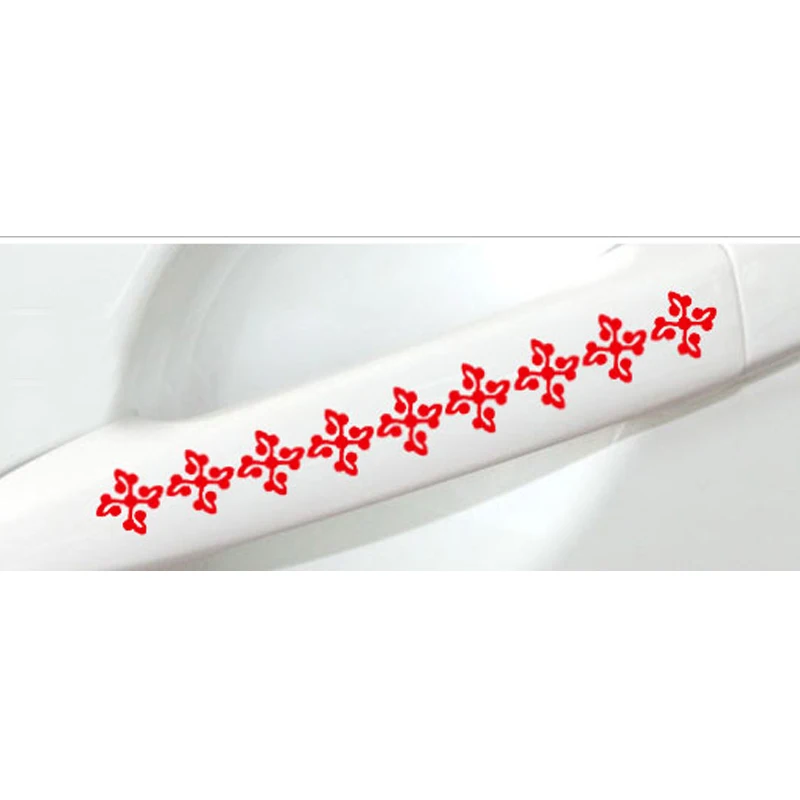 

Colorful Car Handle Stickers Reflective Car Styling Car Accessories Car Decoration Reflector FREE SHIPPING 4PCS/LOT