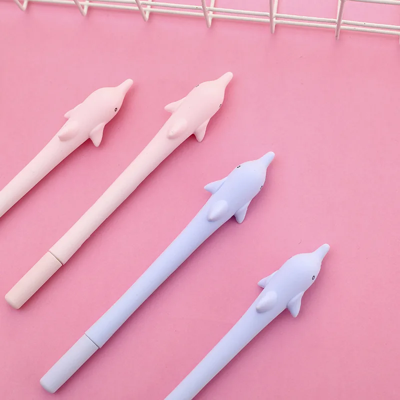 

10PCS Cartoon animal Stationery Wholesal Dolphin Lovers Modeling Gel Pen