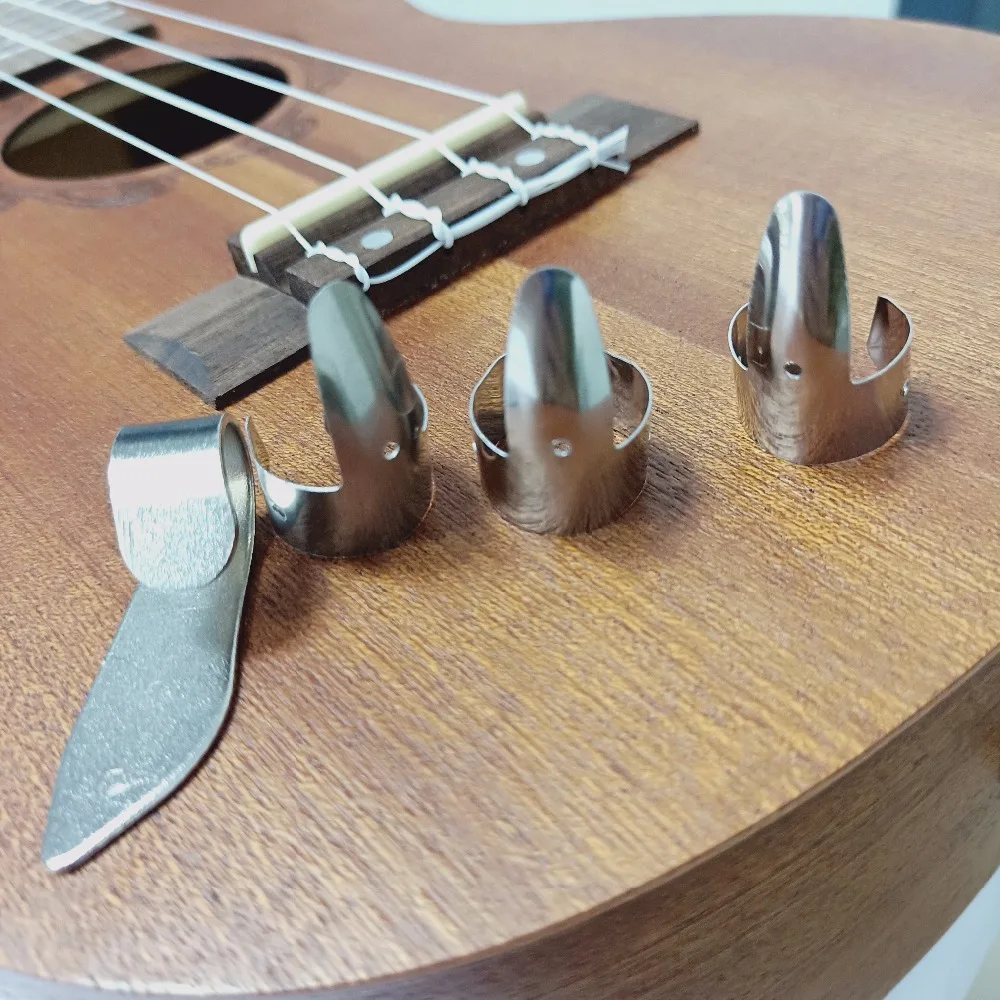 4pcs Stainless Steel 1 Thumb And 3 Finger Nail Guitar fast play Guitar