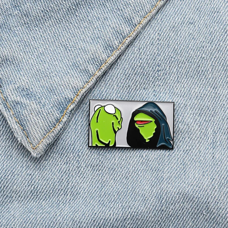 Мультфильм Kermit лягушка булавки злая memems Броши нагрудные значки броши для мужчин