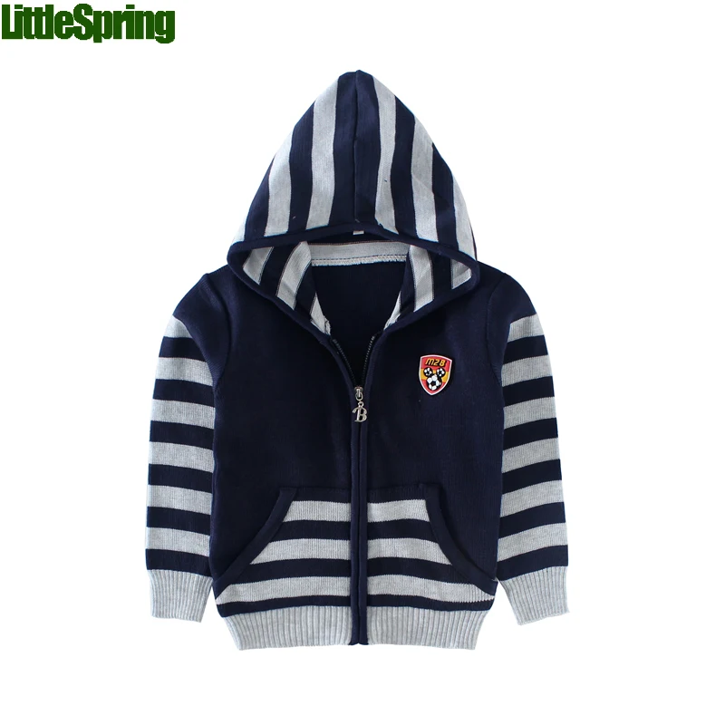 High Quality Toddler Boy Sweater Promotion-Shop For High Quality Boys Stripe Zipper Hooded Sweater toddler cardigans kids sweaters boys baby boy sweater - High Quality Toddler Boy Sweater Promotion-Shop For High Quality
