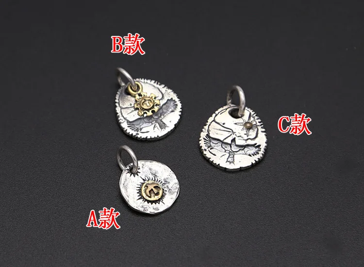 S925-Sterling-Silver-Jewelry-Vintage-Thai-Silver-Takahashi-Goro-Handmade-Small-Eagle-Male-And-Female-Pendant (4)