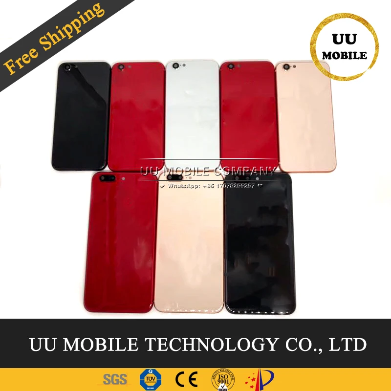 

1 Piece Perfect Quality Battery Door Back Cover for iphone 6G 6S 7G to 8 Middle Frame Chassis Housing with headphone jack+Button
