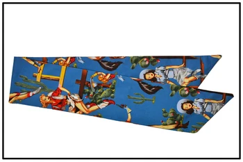 

Handmade Urban Western Girls Print Retro Rockabilly Headband Bandana Pin Up Wired Head Bands Hair Wrap Accessories